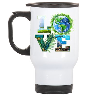 LOVE Earth Day Celebration Stainless Steel Travel Mug