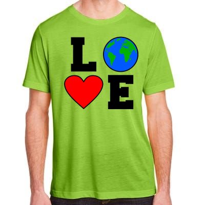 Love Earth Day Globe Heart Science Adult ChromaSoft Performance T-Shirt