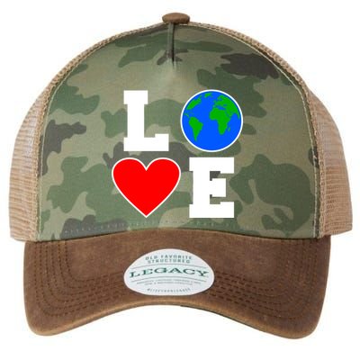 Love Earth Day Globe Heart Science Legacy Tie Dye Trucker Hat
