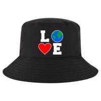 Love Earth Day Globe Heart Science Cool Comfort Performance Bucket Hat