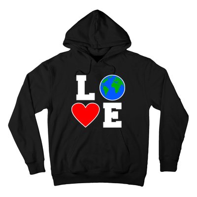 Love Earth Day Globe Heart Science Hoodie