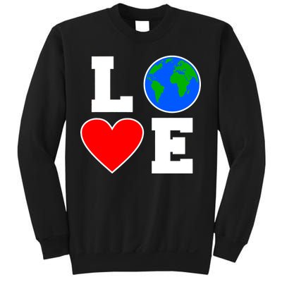 Love Earth Day Globe Heart Science Sweatshirt