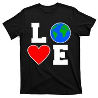 Love Earth Day Globe Heart Science T-Shirt