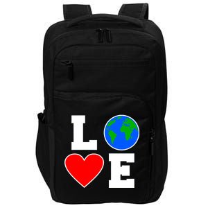 Love Earth Day Globe Heart Science Impact Tech Backpack