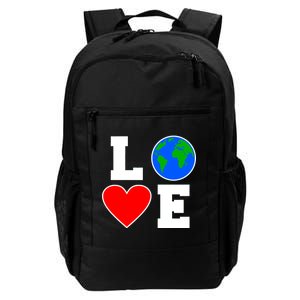 Love Earth Day Globe Heart Science Daily Commute Backpack