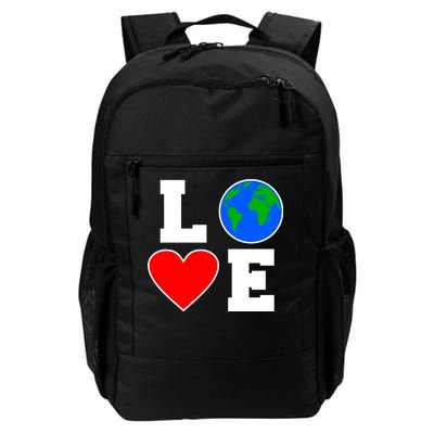 Love Earth Day Globe Heart Science Daily Commute Backpack