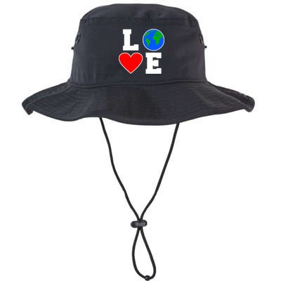 Love Earth Day Globe Heart Science Bucket Hat