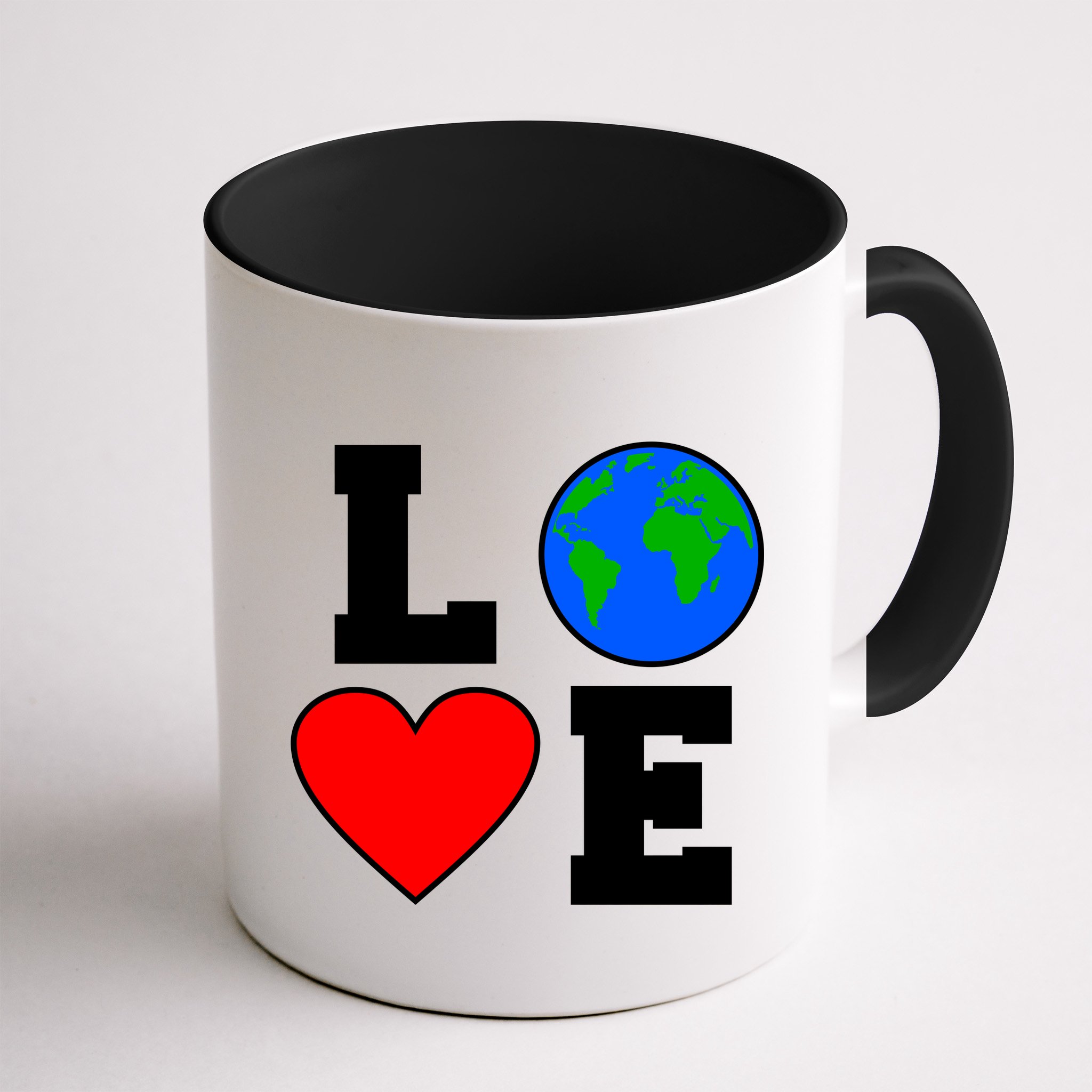 Love Earth Day Globe Heart Science Mug