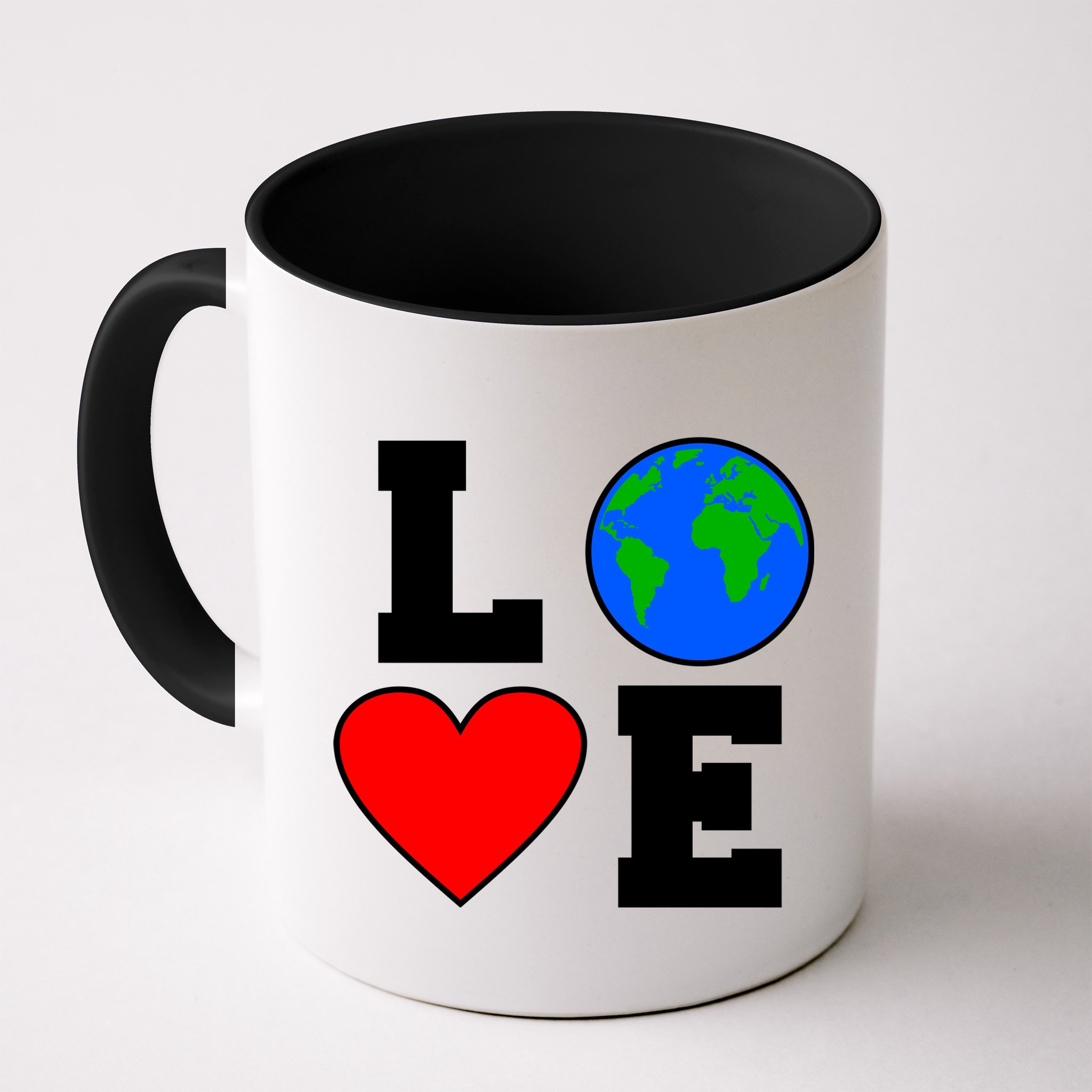 Love Earth Day Globe Heart Science Mug