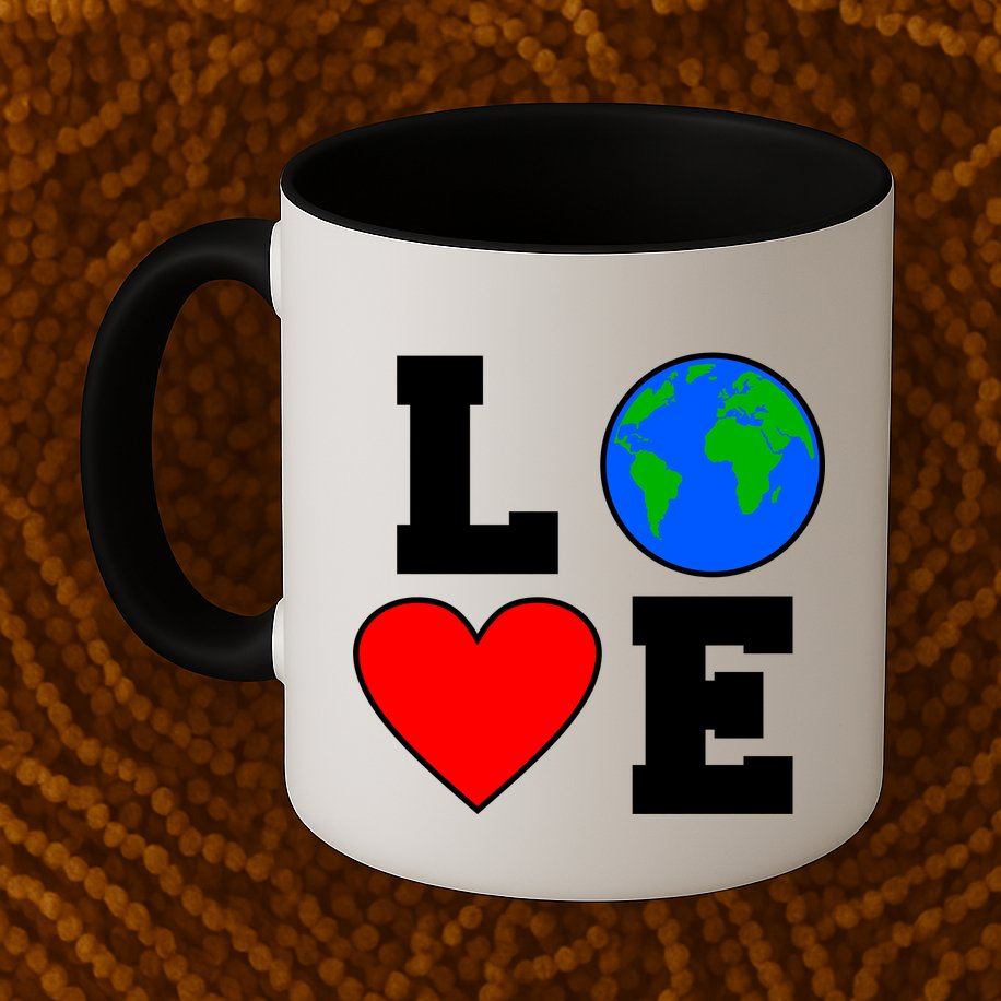 Love Earth Day Globe Heart Science Mug