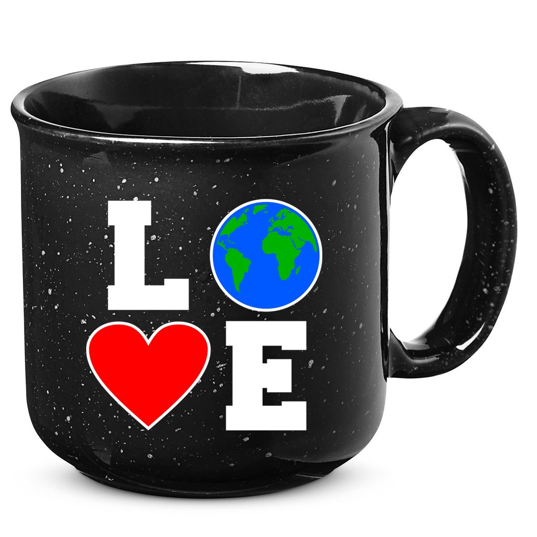 Love Earth Day Globe Heart Science 15oz Campfire Ceramic Mug