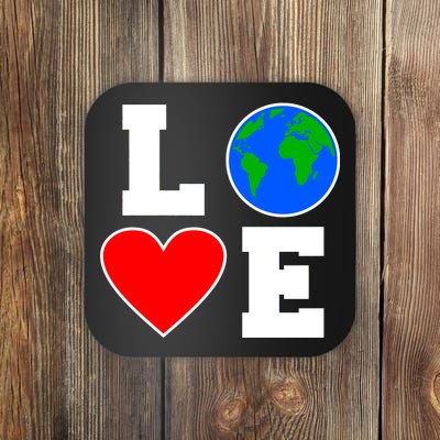 Love Earth Day Globe Heart Science Coaster