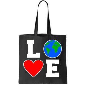 Love Earth Day Globe Heart Science Tote Bag