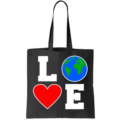 Love Earth Day Globe Heart Science Tote Bag