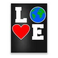 Love Earth Day Globe Heart Science Poster