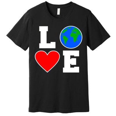 Love Earth Day Globe Heart Science Premium T-Shirt