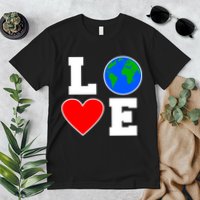 Love Earth Day Globe Heart Science Premium T-Shirt