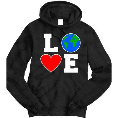 Love Earth Day Globe Heart Science Tie Dye Hoodie