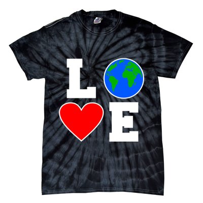 Love Earth Day Globe Heart Science Tie-Dye T-Shirt