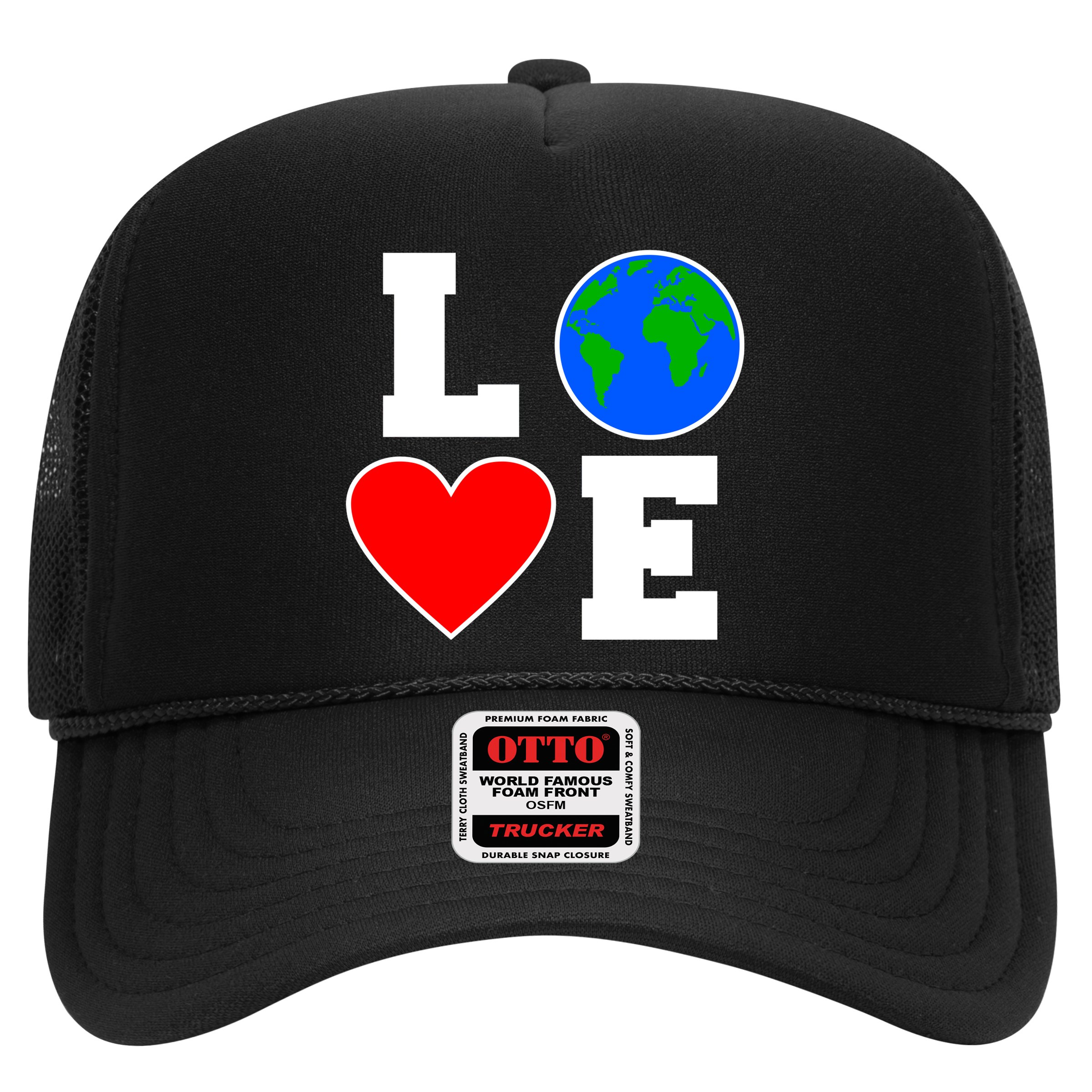 Love Earth Day Globe Heart Science Hat