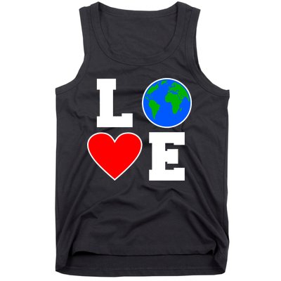 Love Earth Day Globe Heart Science Tank Top