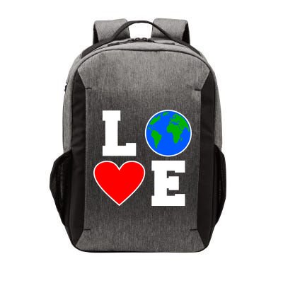 Love Earth Day Globe Heart Science Vector Backpack