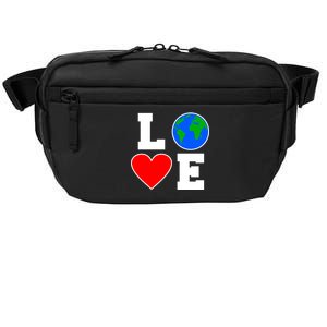 Love Earth Day Globe Heart Science Crossbody Pack