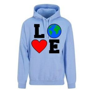 Love Earth Day Globe Heart Science Unisex Surf Hoodie