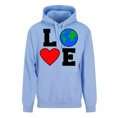 Love Earth Day Globe Heart Science Unisex Surf Hoodie