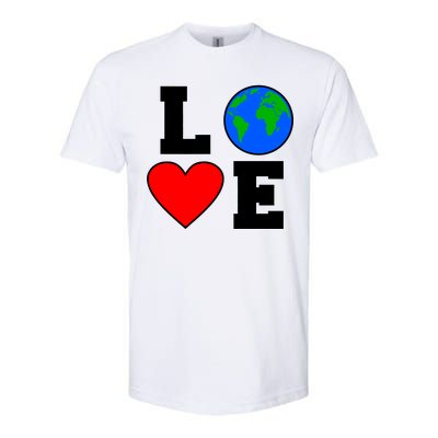 Love Earth Day Globe Heart Science Softstyle CVC T-Shirt