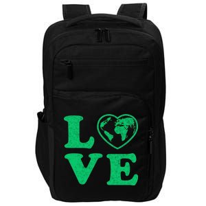 Love Earth Distressed Heart Impact Tech Backpack