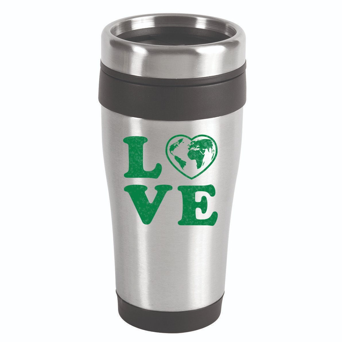 Love Earth Distressed Heart 16oz Travel Tumbler
