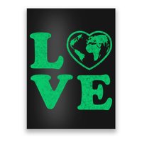 Love Earth Distressed Heart Poster