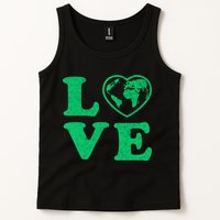 Love Earth Distressed Heart Tank Top