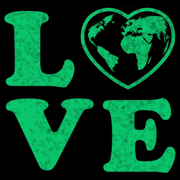 Love Earth Distressed Heart Tank Top