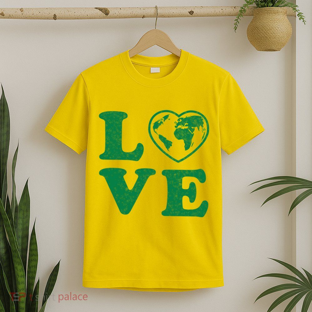 Love Earth Distressed Heart T-Shirt