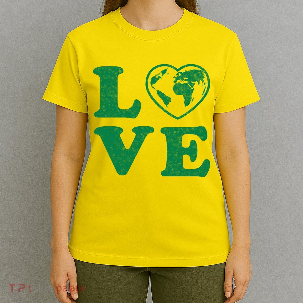 Love Earth Distressed Heart T-Shirt