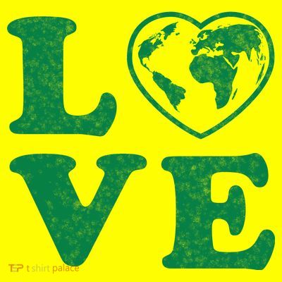 Love Earth Distressed Heart T-Shirt