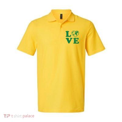 Love Earth Distressed Heart Polo