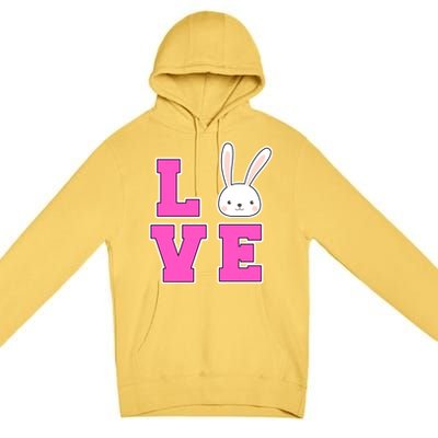 Love Easter Bunny Cute Premium Pullover Hoodie