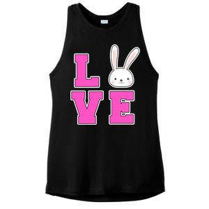 Love Easter Bunny Cute Ladies PosiCharge Tri-Blend Wicking Tank