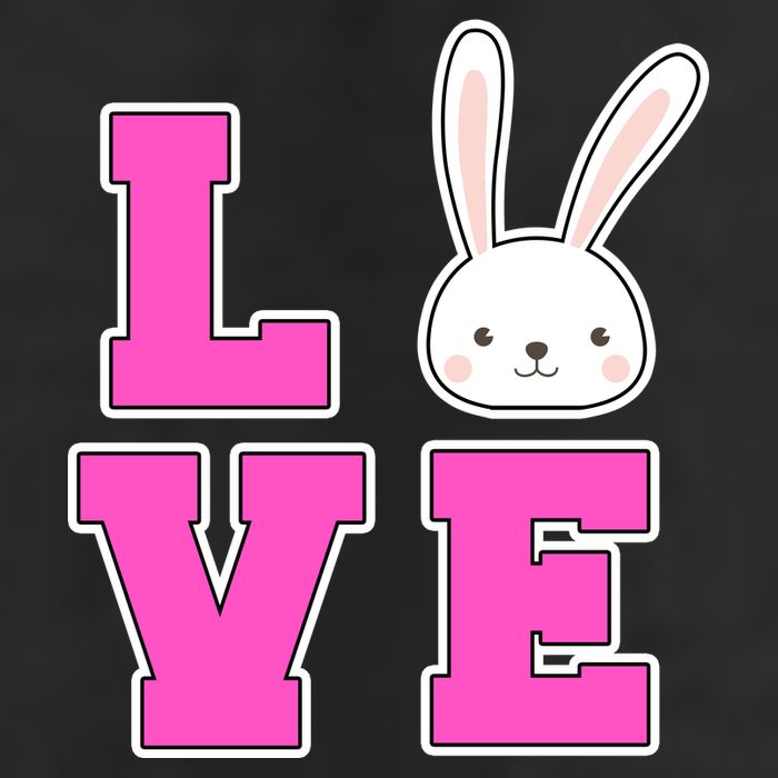 Love Easter Bunny Cute 7 Panel Mesh Trucker Snapback Hat