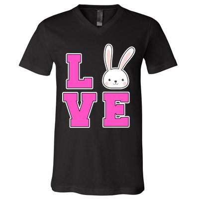 Love Easter Bunny Cute V-Neck T-Shirt