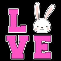 Love Easter Bunny Cute Flatbill Hat