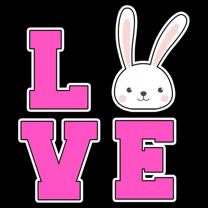Love Easter Bunny Cute Flatbill Hat
