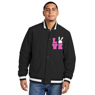 Love Easter Bunny Cute Insulated Varsity Jacket