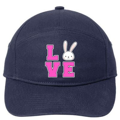 Love Easter Bunny Cute 7-Panel Snapback Hat