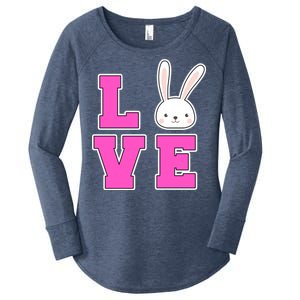 Love Easter Bunny Cute Women's Perfect Tri Tunic Long Sleeve Shirt