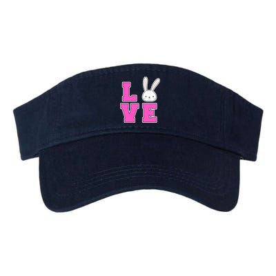 Love Easter Bunny Cute Valucap Bio-Washed Visor