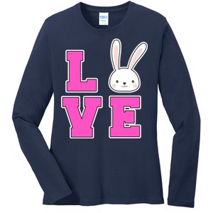 Love Easter Bunny Cute Ladies Long Sleeve Shirt